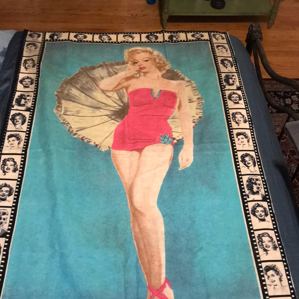 Vintage Marilyn Monroe velvet tapestry from 1950’s